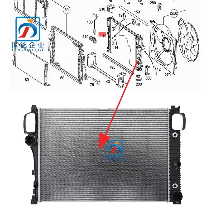 Car Radiator Coolant Radiator Water Cooler for S Class S450 S500 S600 2215003103