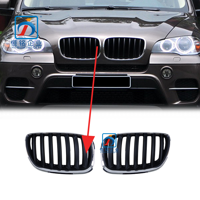 New Semi-Chrome Front Bumper Upper Grille Front Kidney Grill for BMW X5 E53 51137113733