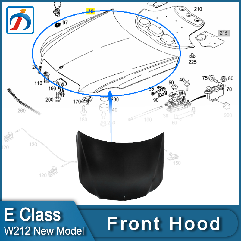 Front Bumper Auto Parts E Class W212 Car Engine Hood For W212 Body Kit