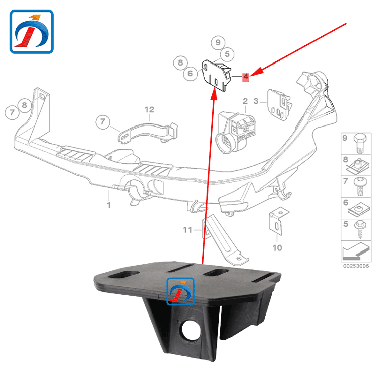 E90 E91 HeadLight Mount Bracket Holder 51647136827 51647136828 7136827