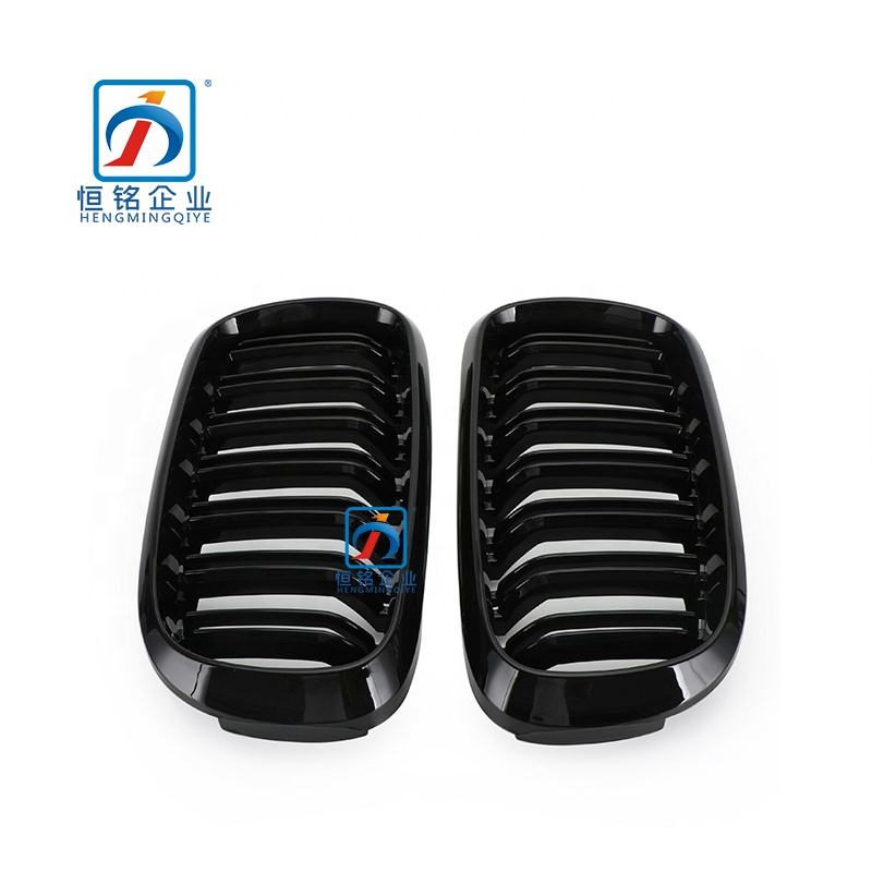 Glossy Black Double Slat Front Bumper Upper grille for bmw X5 F15 F16 F85 M Version