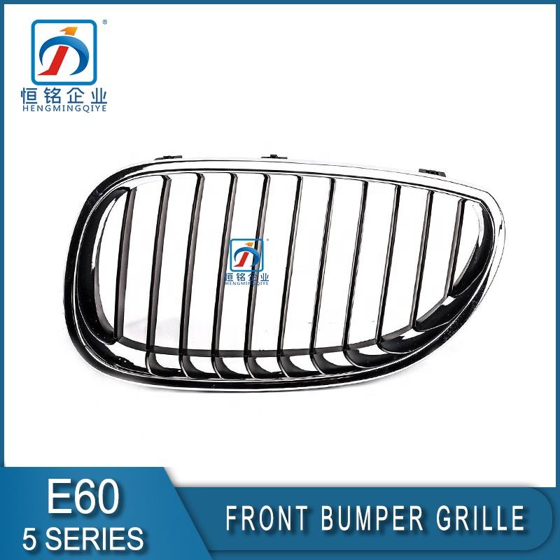 Semi-Chrome Grille Front Bumper Kidney Grill for bmw 5 Series E60 51137027061