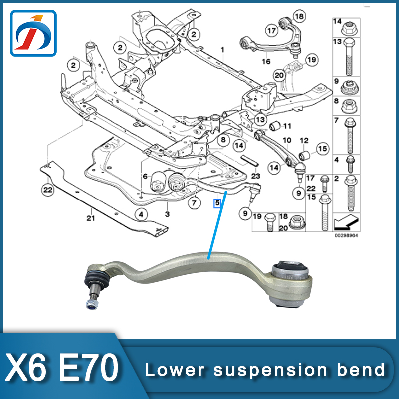 CAR SUSPENSION PARTS X SERIES X5 E70 FRONT LOWER BEND SWING ARM 31126773949