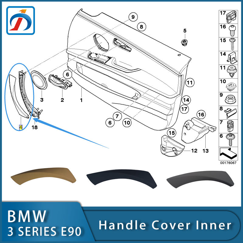 Brand New Aftermarket 3 Series E90 Door Handling Shell Plastic Car Handle Cover