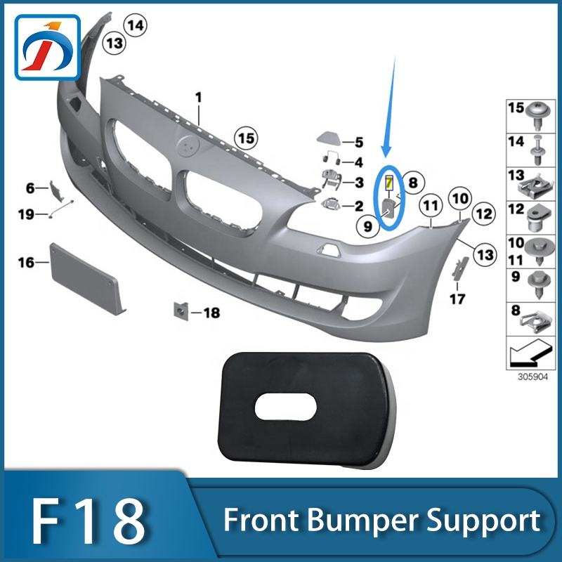 Car Accessories F10 Small Plastic Front Bumper Support Bracket For 5 Series F18 51117263325