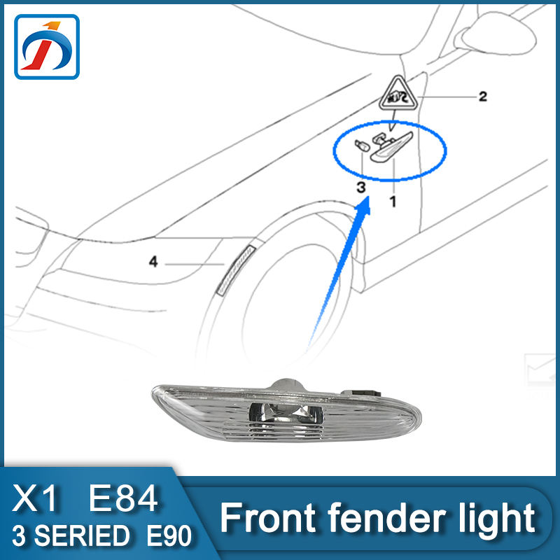 2004 2011 Auto Parts 3 Series E90 Front Fender Turning Signal Light