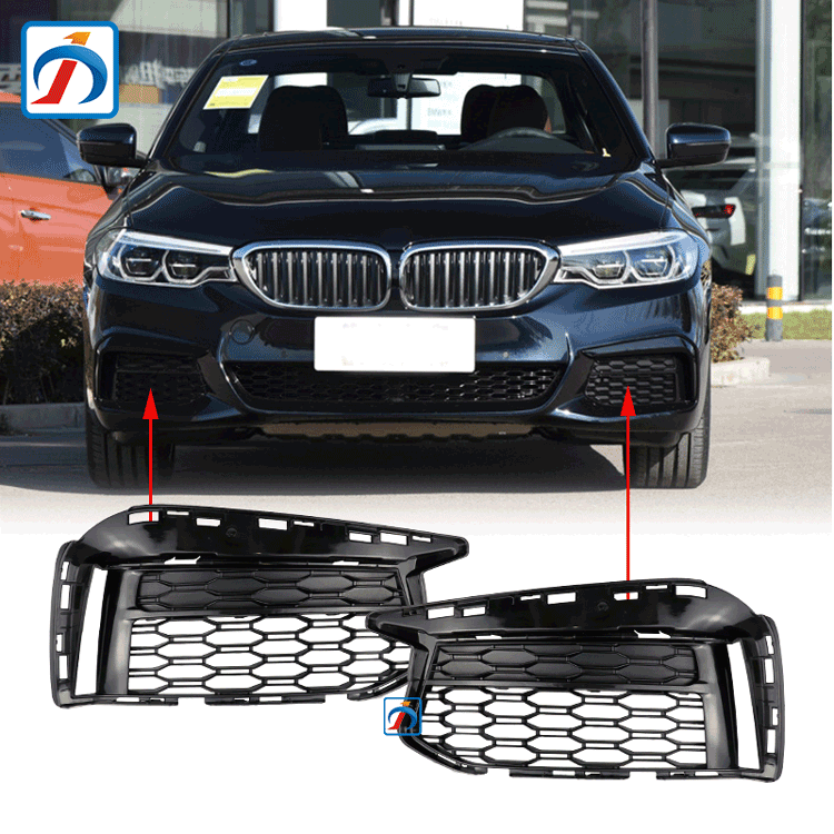 Limo Plus Front Bumper Side Grill Trim Set For BMW 3 Series G20 G21 M340i 2019-2024 - Black Painted