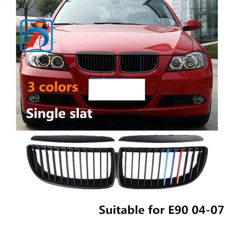 One Slat Matte Black Kidney E90 front grille For BMW 3 series E90 E91