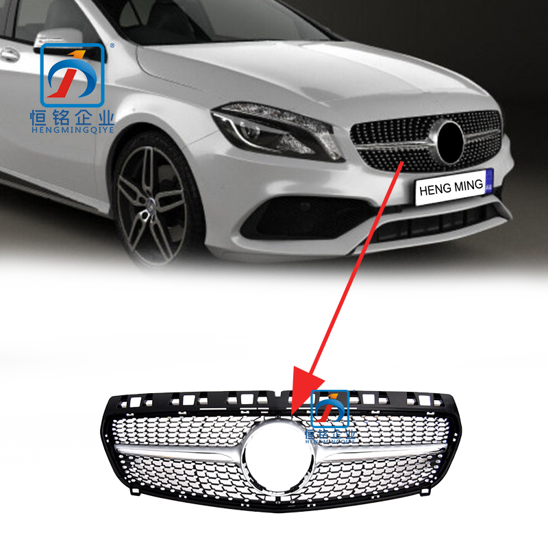 Black Fashion AMG Grille Front Diamond Grill for A class W176