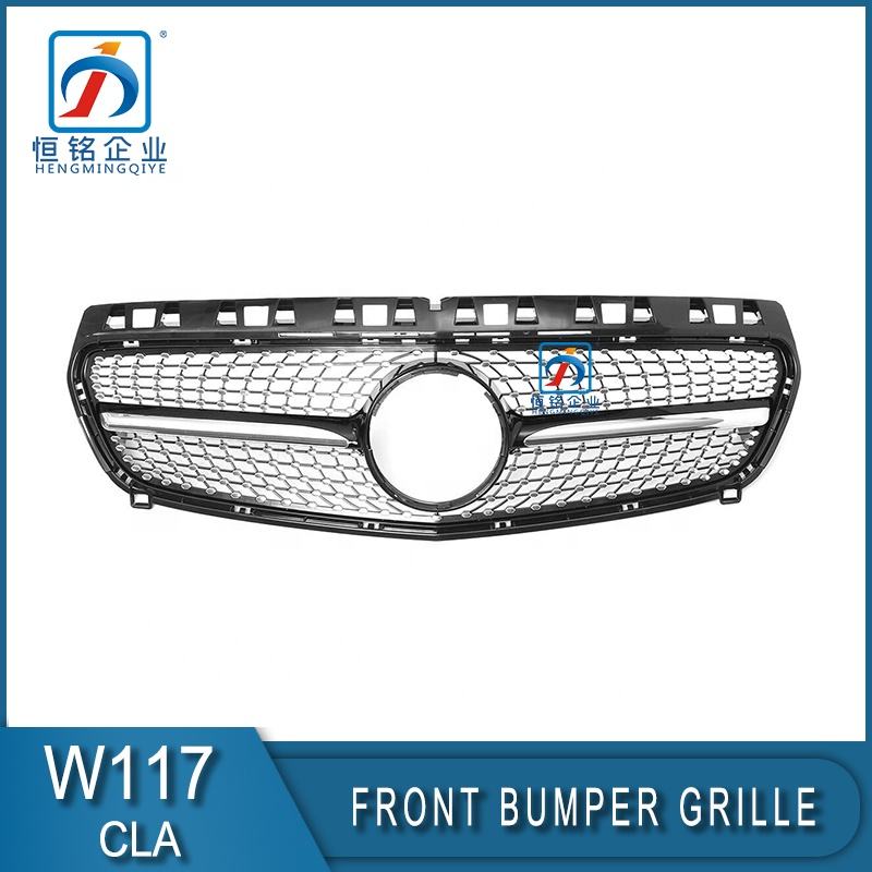 Black Fashion 2015-2019 Diamond Grille Front Diamond Grill for CLA Class W117