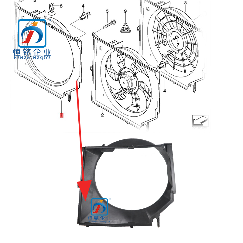 E46 3 series fan coat for bmw 1711 1436 259