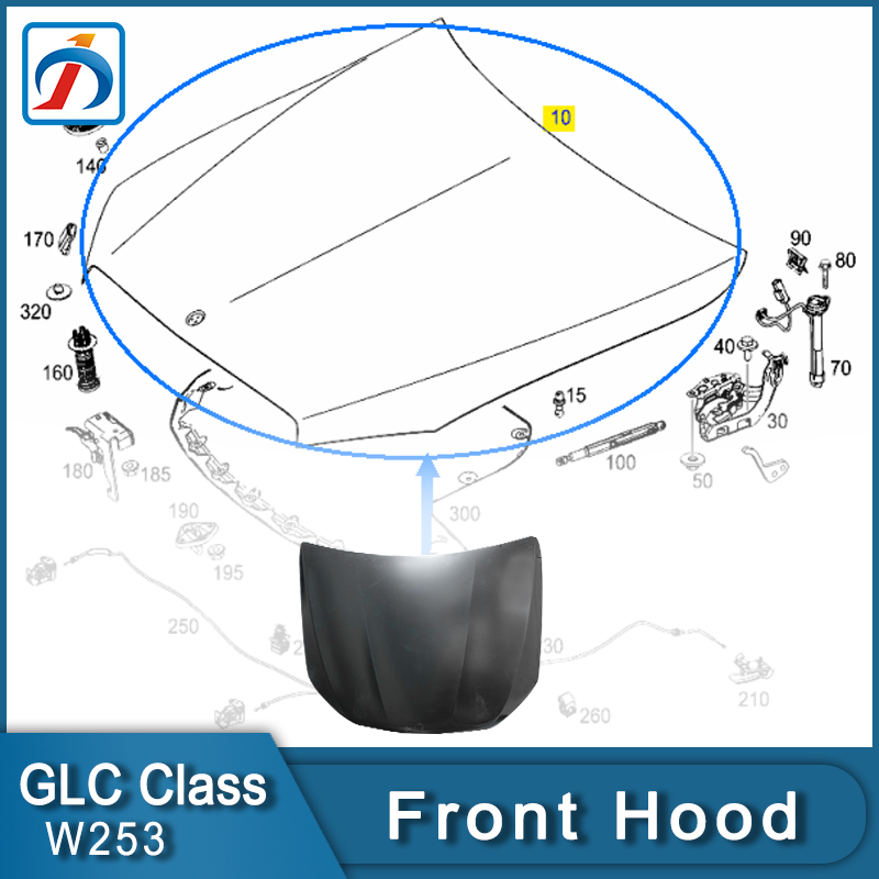 Iron GLC220 GLC200 GLC350 W253 Engine Hood for GLC class W253