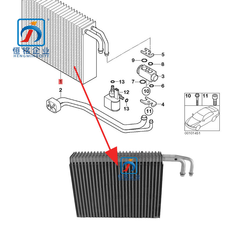 Brand New Replacement 7 Series E66 Evaporator for Cooling System 64116913423