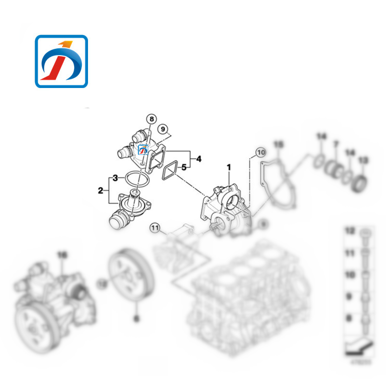 E90 E46 Engine Cooling Waterpump Thermostat Housing for 11517572859