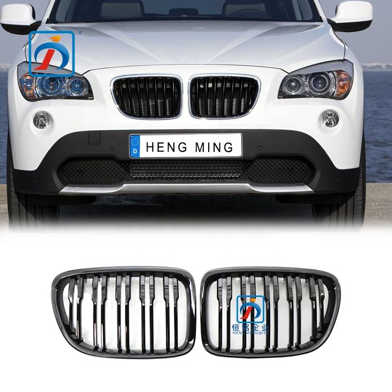 Car Grill Glossy Black Double Slat Front Bumper Upper grille for bmw X1 E84